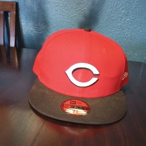 New Era MLB Cincinnati Reds Red C 59Fifty 7/8 Fitted Hat Vintage